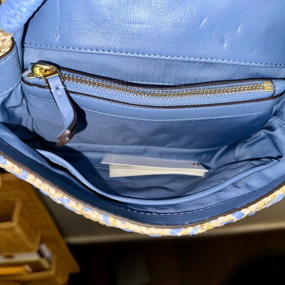 Tory Burch Fleming Soft Straw Shoulder Bag - Gold Chain, Good Condition - Picture 4 of 9